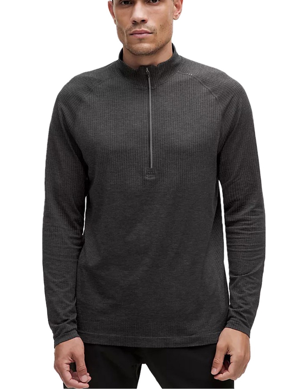 lululemon Men's Metal Vent tech Charcoal Half-Zip Sweater
